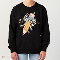 Leopard Coquette Pencil Teacher Student Women's Sweatshirt thumb 0