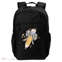 Leopard Coquette Pencil Teacher Student Backpack thumb 0