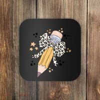 Leopard Coquette Pencil Teacher Student Coaster thumb 0
