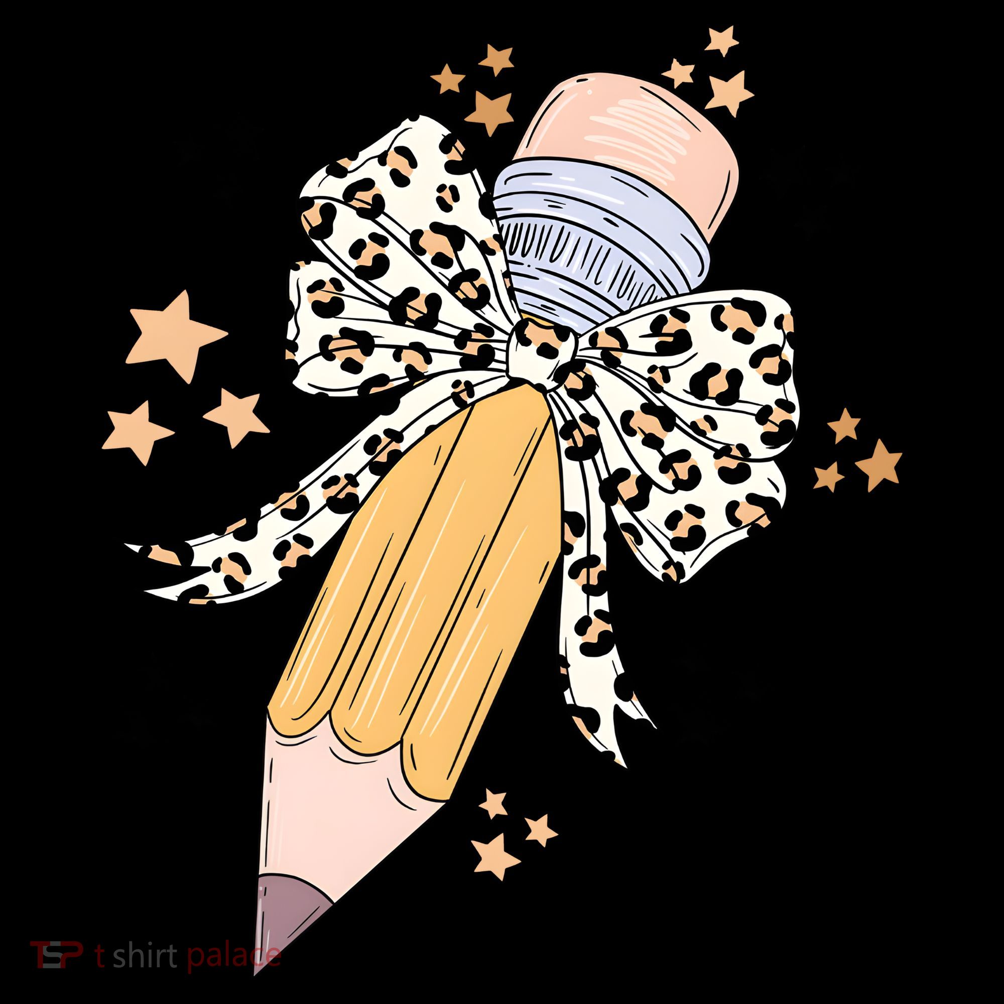 Leopard Coquette Pencil Teacher Student Coaster