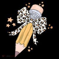 Leopard Coquette Pencil Teacher Student Toddler Hoodie thumb 2