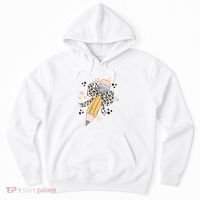 Leopard Coquette Pencil Teacher Student Hoodie thumb 0