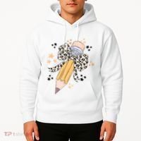 Leopard Coquette Pencil Teacher Student Hoodie thumb 2