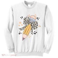Leopard Coquette Pencil Teacher Student Sweatshirt thumb 0