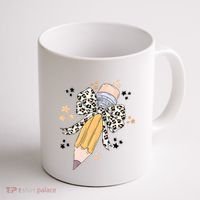 Leopard Coquette Pencil Teacher Student Coffee Mug thumb 1