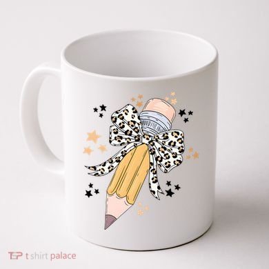 Leopard Coquette Pencil Teacher Student Coffee Mug