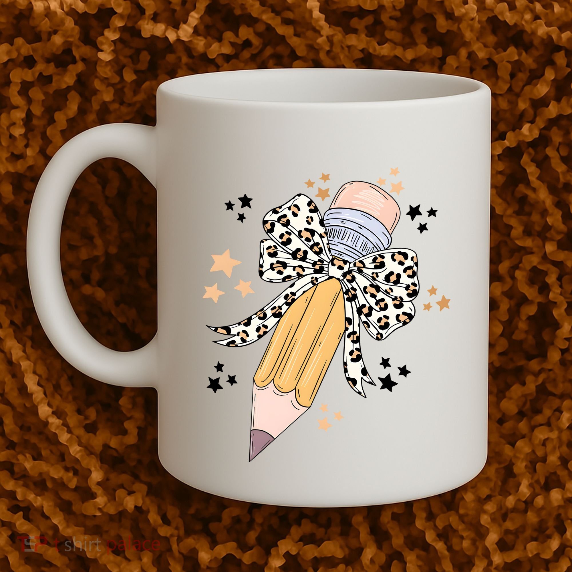 Leopard Coquette Pencil Teacher Student Coffee Mug