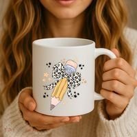 Leopard Coquette Pencil Teacher Student Coffee Mug thumb 3