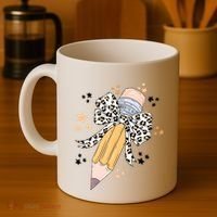 Leopard Coquette Pencil Teacher Student Coffee Mug thumb 4