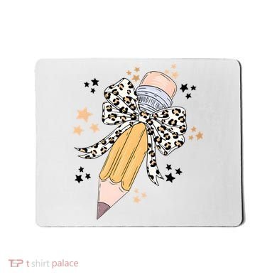 Leopard Coquette Pencil Teacher Student Mousepad