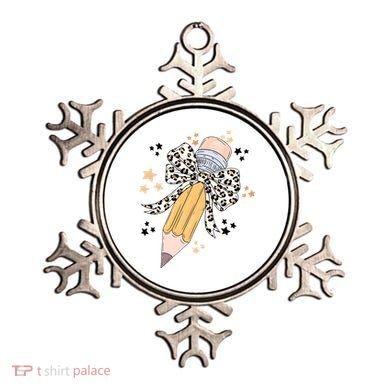 Leopard Coquette Pencil Teacher Student Ornament