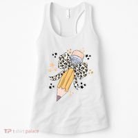 Leopard Coquette Pencil Teacher Student Women's Tank Top thumb 0