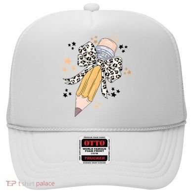 Leopard Coquette Pencil Teacher Student Hat