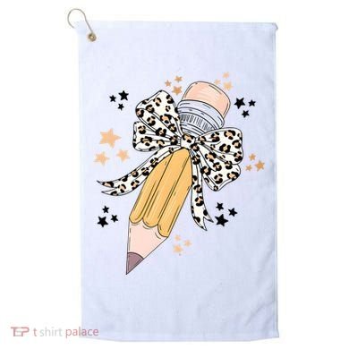 Leopard Coquette Pencil Teacher Student Golf Towel