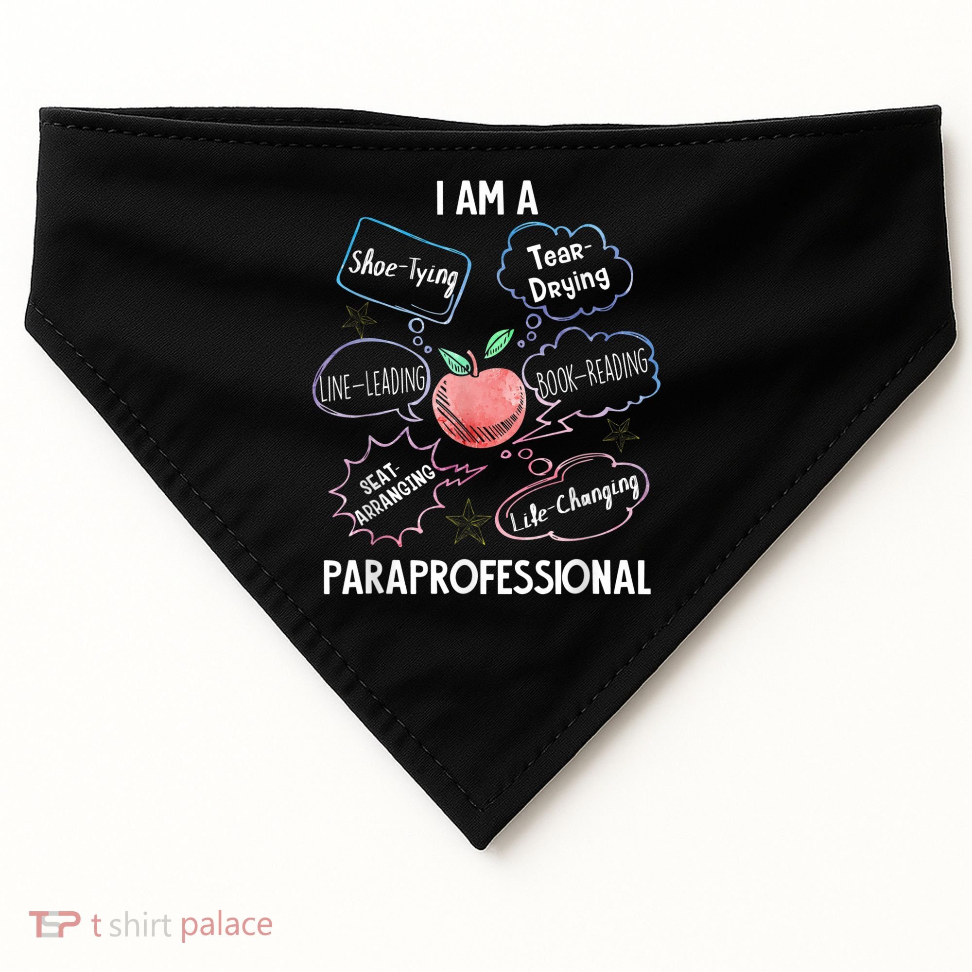 Life Changing Paraprofessional Para Squad Paraprofessional USA-Made Doggie Bandana