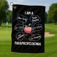 Life Changing Paraprofessional Para Squad Paraprofessional Golf Towel thumb 1