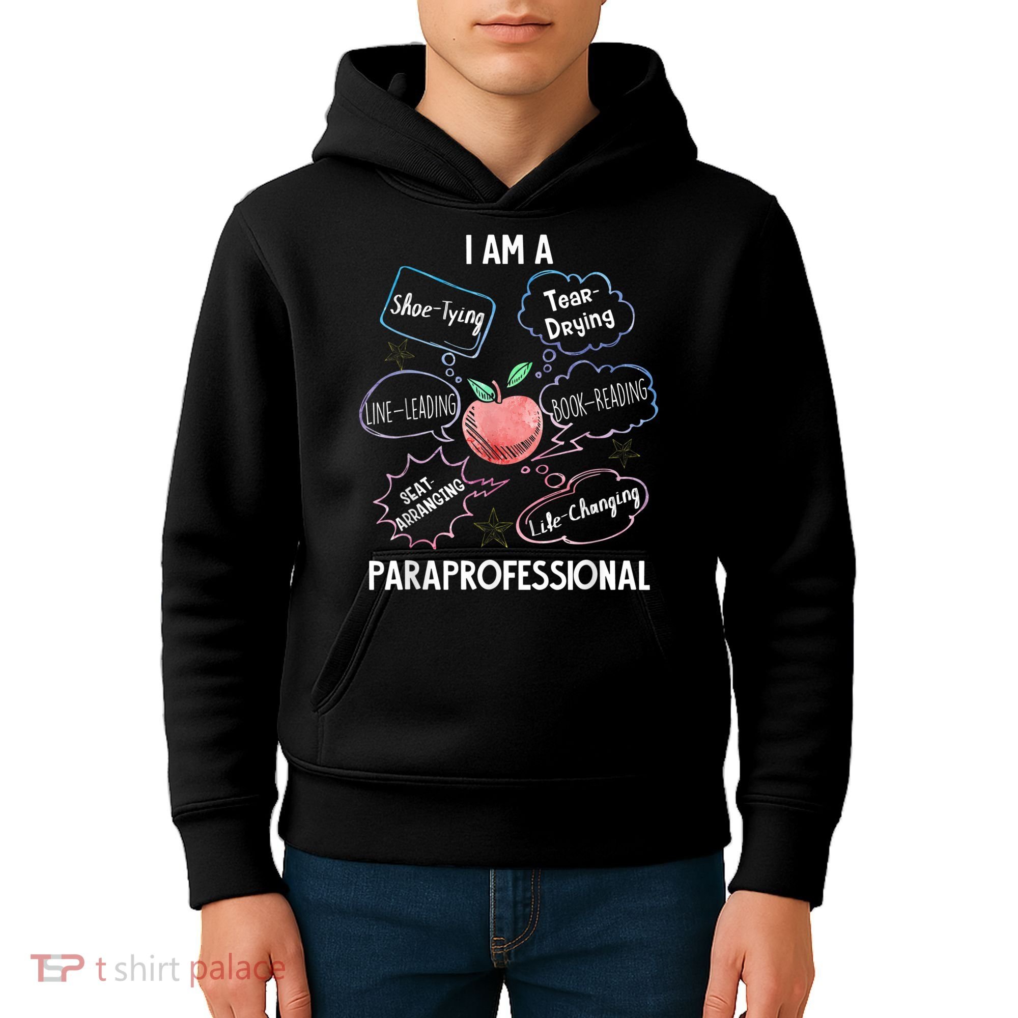 Life Changing Paraprofessional Para Squad Paraprofessional Kids Hoodie