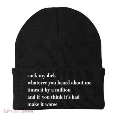 Leah Confessional Quote Beanie