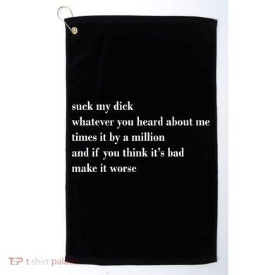 Leah Confessional Quote Golf Towel