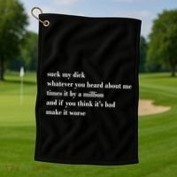 Leah Confessional Quote Golf Towel thumb 1
