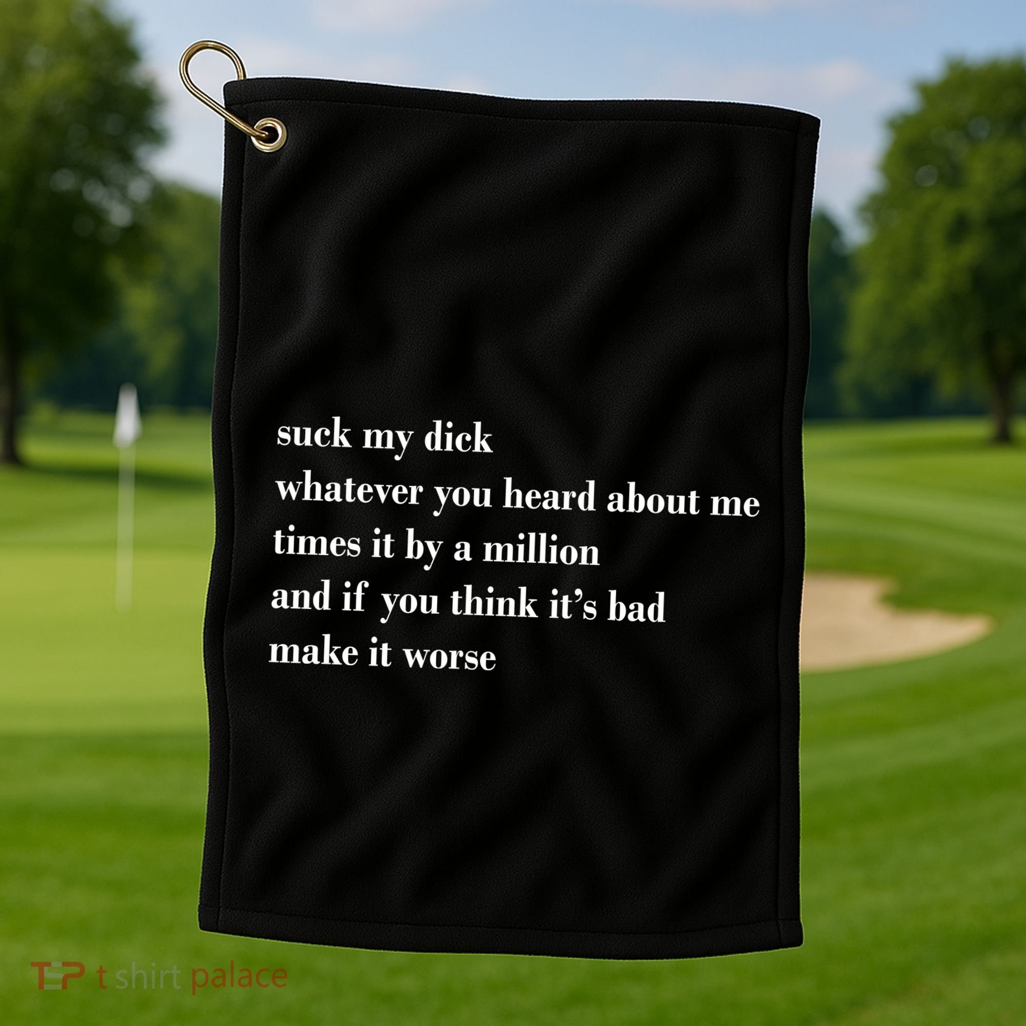 Leah Confessional Quote Golf Towel