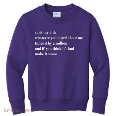 Leah Confessional Quote Kids Sweatshirt