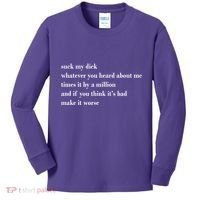 Leah Confessional Quote Kids Long Sleeve Shirt thumb 0