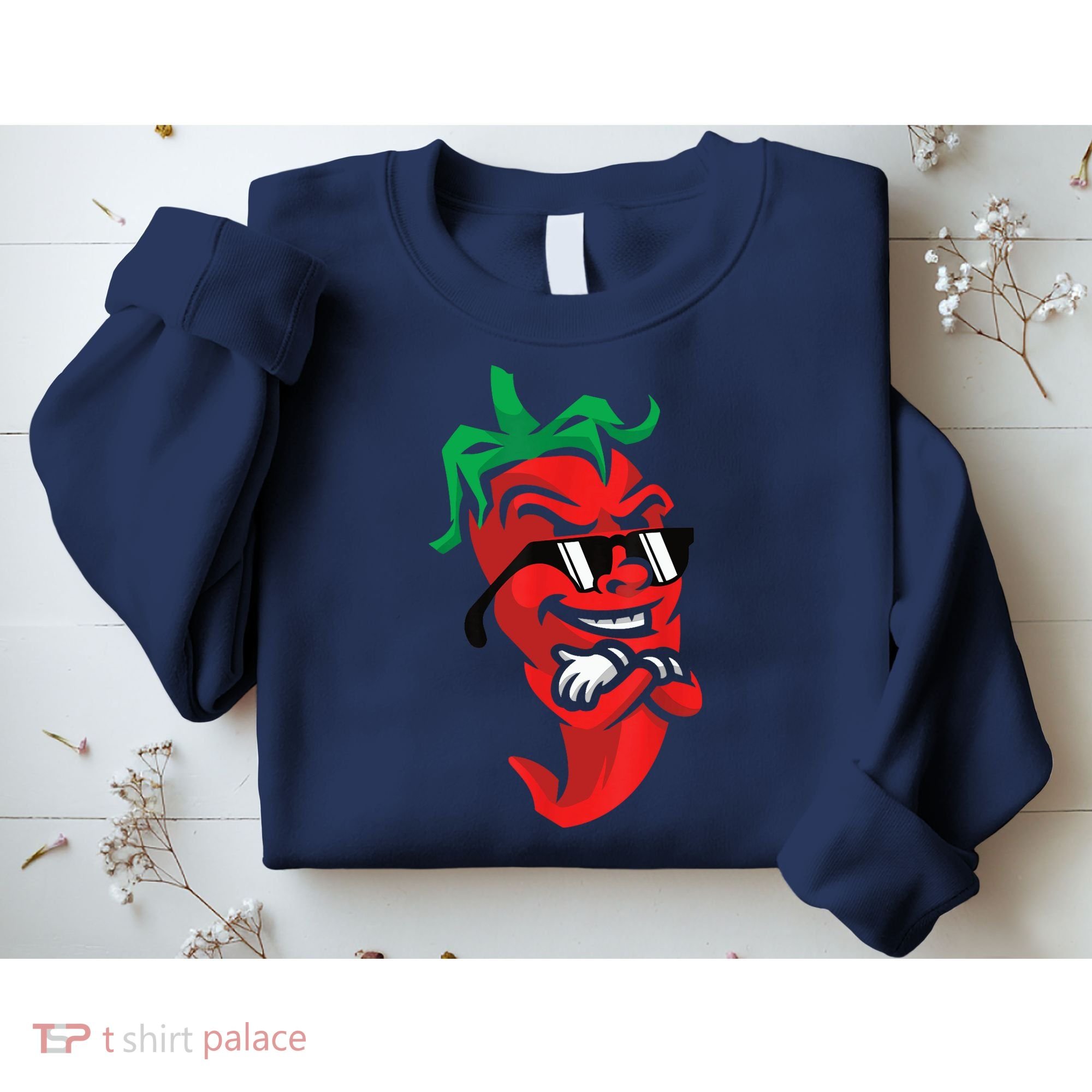 Lazy Cool Red Chili Pepper Mexican Spicy Hot Food Lover Sweatshirt