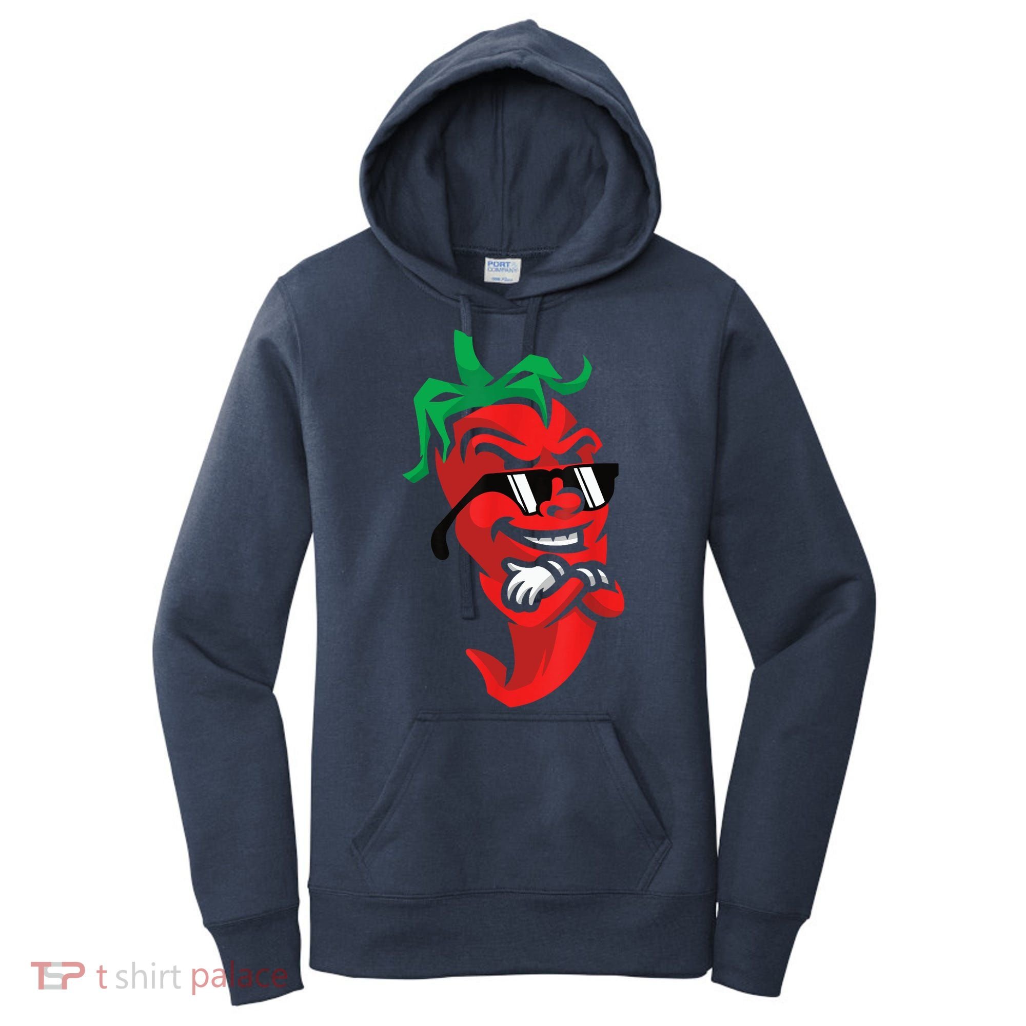 Lazy Cool Red Chili Pepper Mexican Spicy Hot Food Lover Women's Hoodie