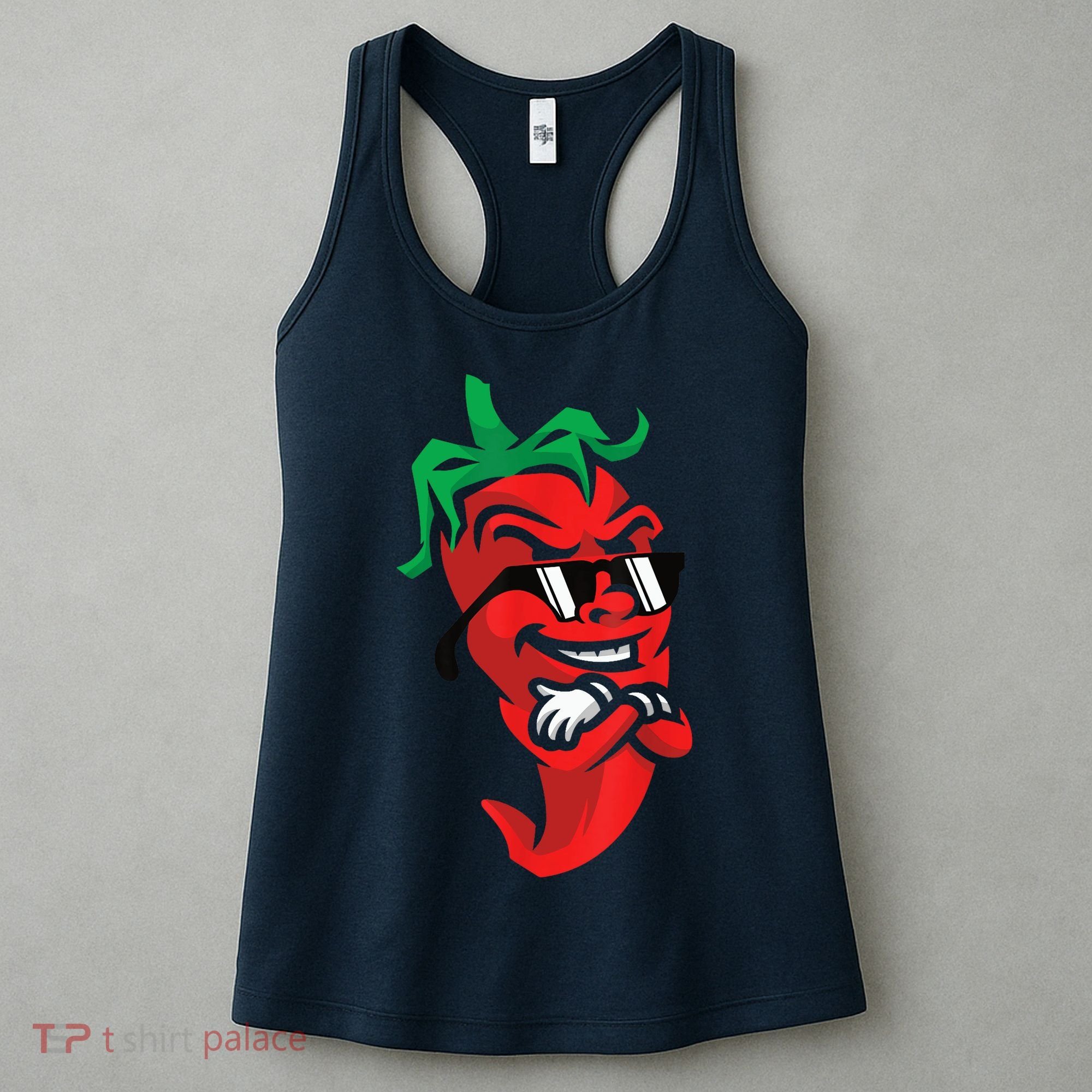Lazy Cool Red Chili Pepper Mexican Spicy Hot Food Lover Women's Tank Top