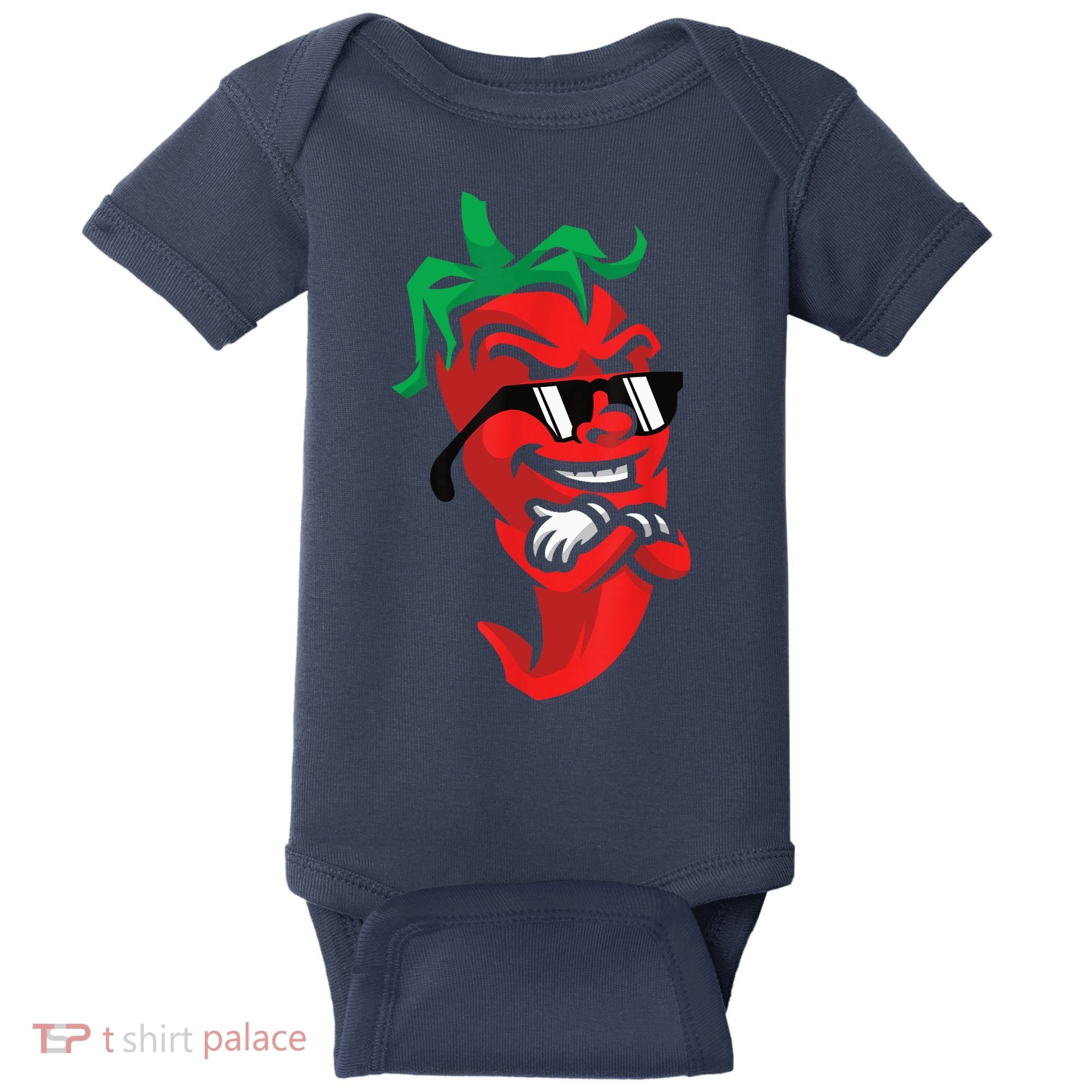 Lazy Cool Red Chili Pepper Mexican Spicy Hot Food Lover Baby Bodysuit