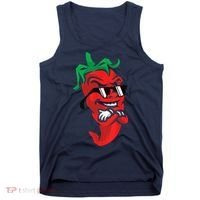 Lazy Cool Red Chili Pepper Mexican Spicy Hot Food Lover Tank Top thumb 0