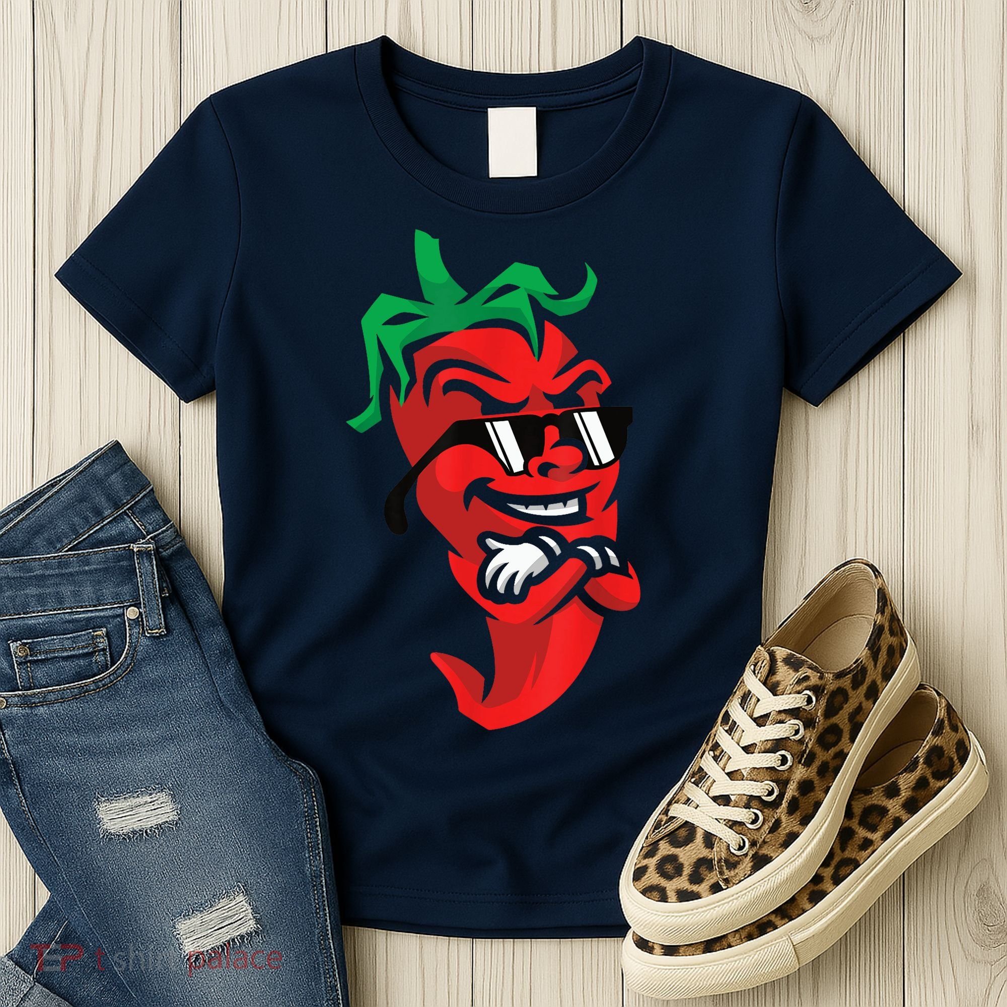 Lazy Cool Red Chili Pepper Mexican Spicy Hot Food Lover Women's T-Shirt