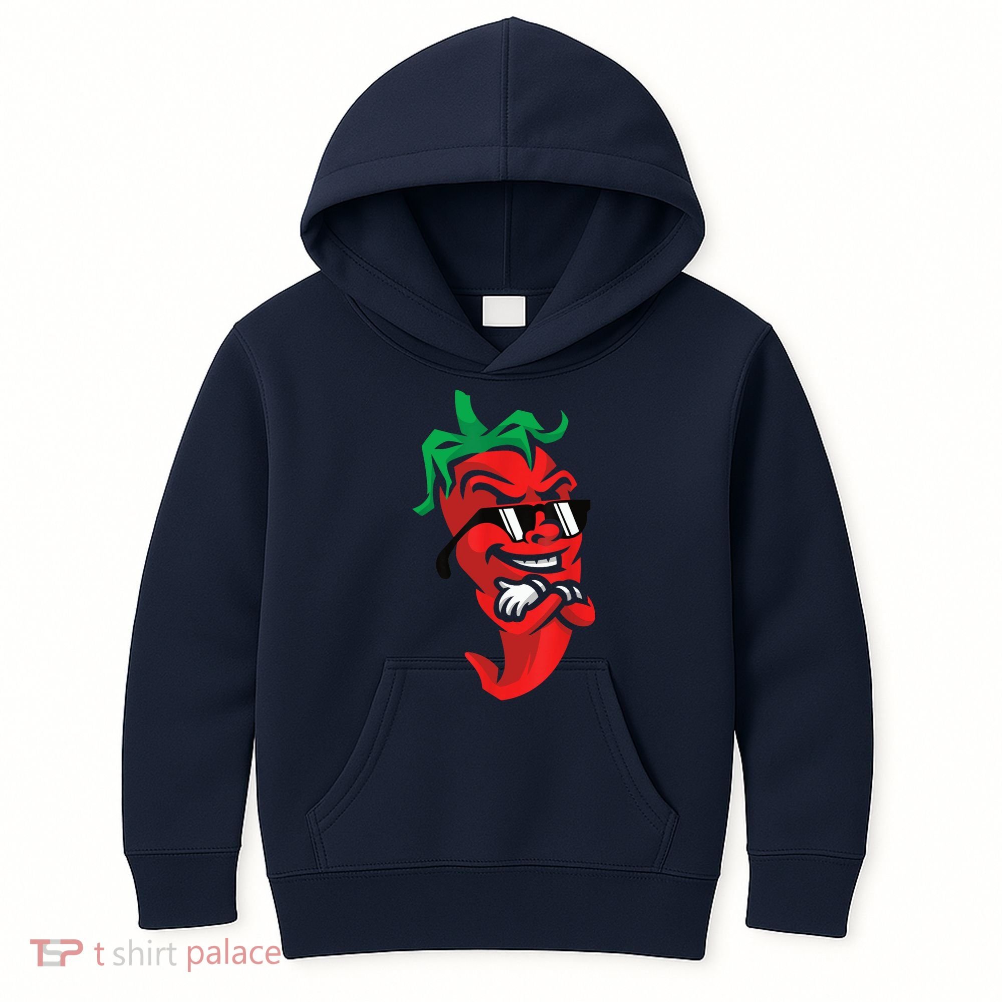 Lazy Cool Red Chili Pepper Mexican Spicy Hot Food Lover Kids Hoodie