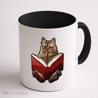 Lucky Cats Reading Books Kitty Dance Meow Funny Pet Animal Gift Coffee Mug thumb 1