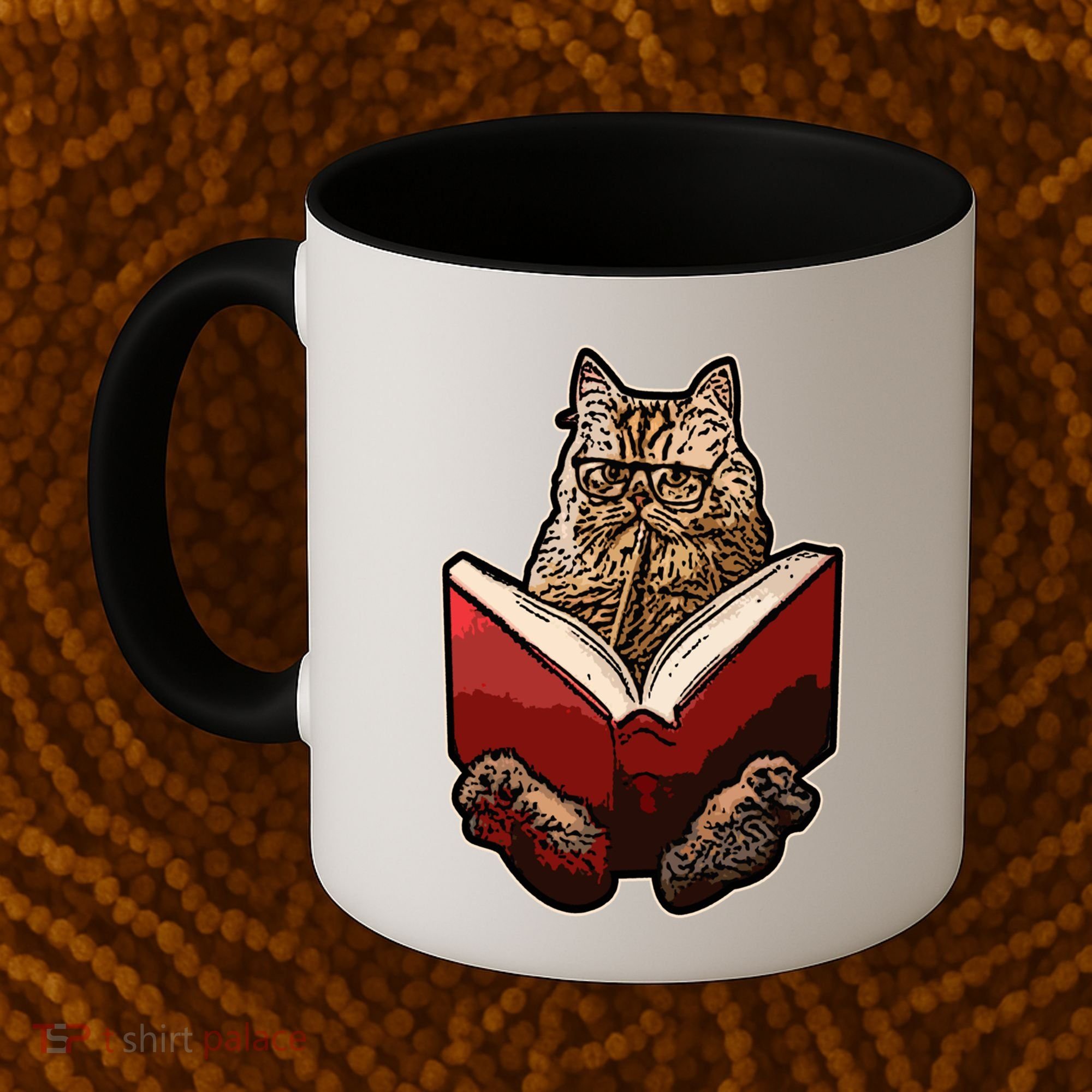 Lucky Cats Reading Books Kitty Dance Meow Funny Pet Animal Gift Coffee Mug