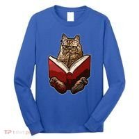 Lucky Cats Reading Books Kitty Dance Meow Funny Pet Animal Gift Long Sleeve Shirt thumb 0