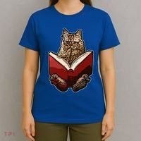 Lucky Cats Reading Books Kitty Dance Meow Funny Pet Animal Gift T-Shirt thumb 4