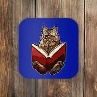 Lucky Cats Reading Books Kitty Dance Meow Funny Pet Animal Gift Coaster thumb 0