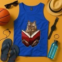 Lucky Cats Reading Books Kitty Dance Meow Funny Pet Animal Gift Tank Top thumb 4