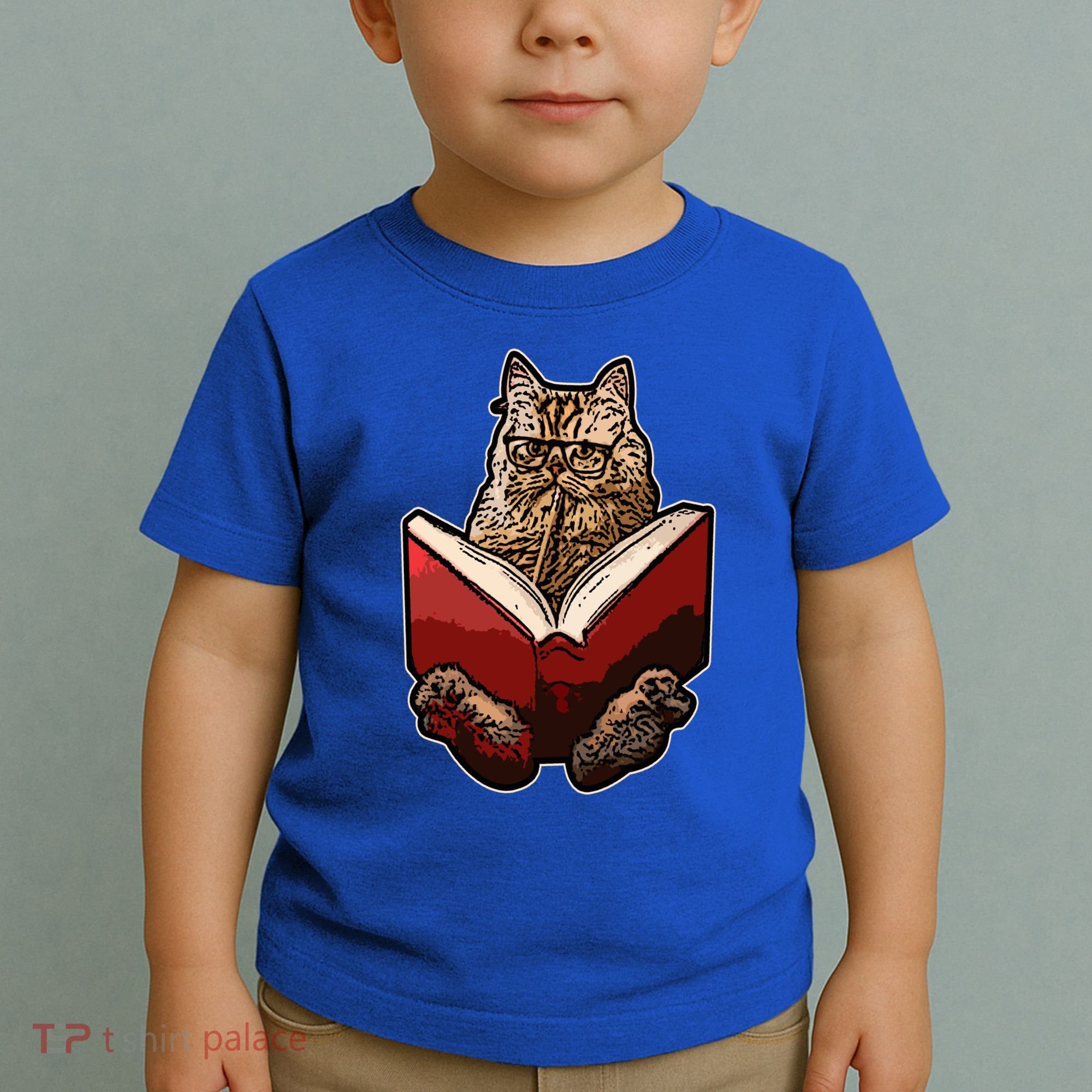 Lucky Cats Reading Books Kitty Dance Meow Funny Pet Animal Gift Toddler T-Shirt