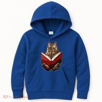 Lucky Cats Reading Books Kitty Dance Meow Funny Pet Animal Gift Kids Hoodie thumb 0