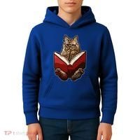 Lucky Cats Reading Books Kitty Dance Meow Funny Pet Animal Gift Kids Hoodie thumb 4