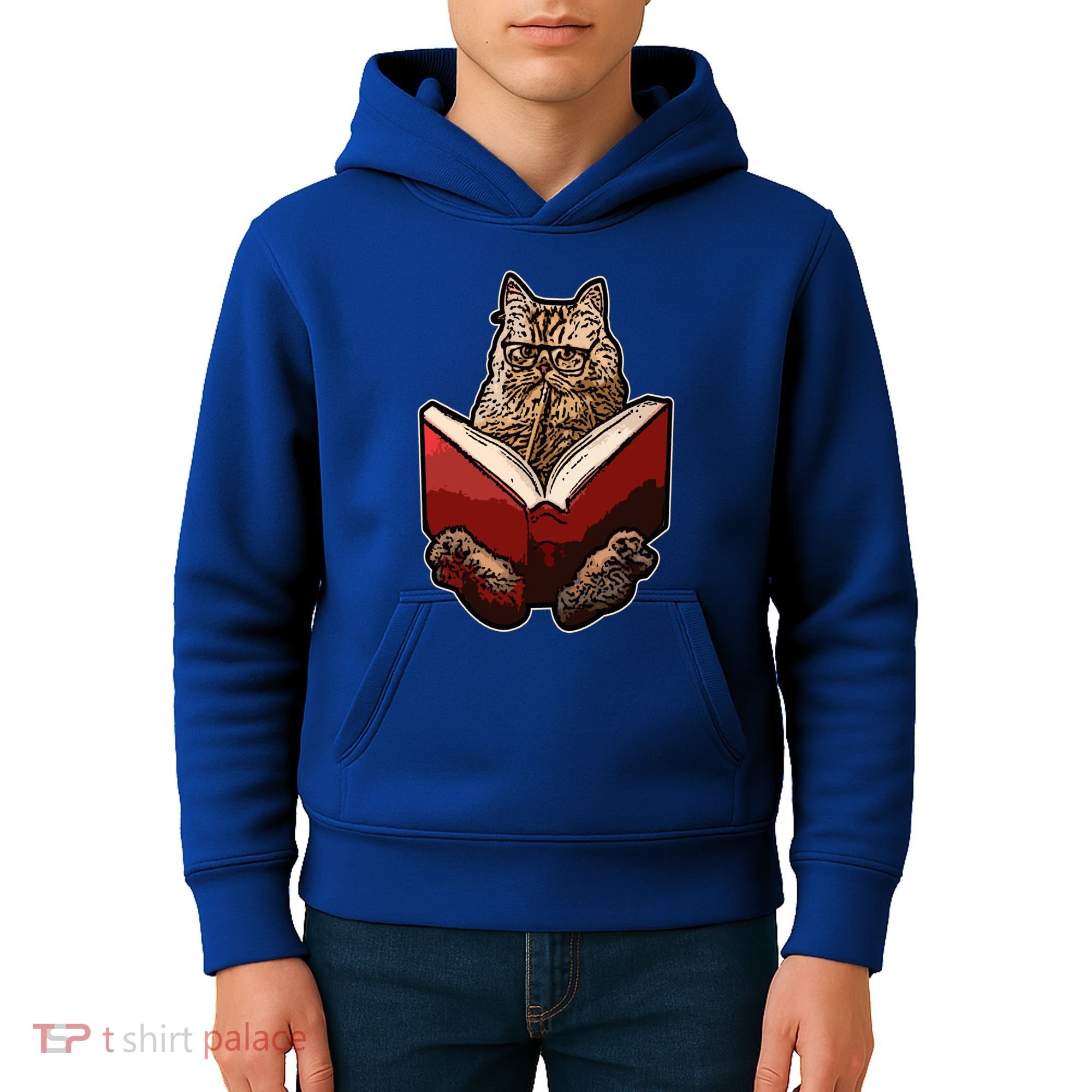 Lucky Cats Reading Books Kitty Dance Meow Funny Pet Animal Gift Kids Hoodie