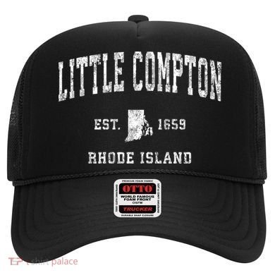 Little Compton Rhode Island Vintage Established Athletic Sports Design Hat