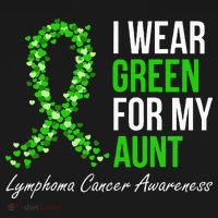 Lymphoma Cancer Ribbon I Wear Green For My Aunt Support Women's Tank Top thumb 5