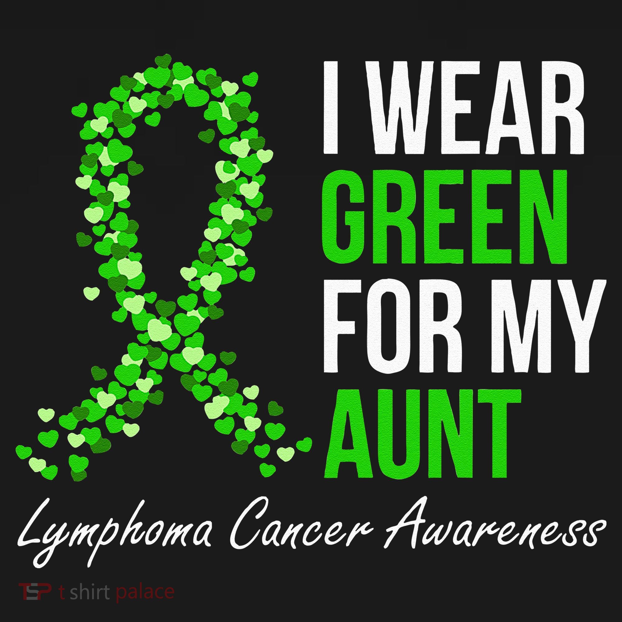 Lymphoma Cancer Ribbon I Wear Green For My Aunt Support Women's Tank Top