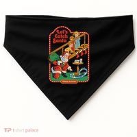Let's Catch Santa Holiday Archives USA-Made Doggie Bandana thumb 0