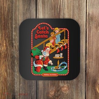 Let's Catch Santa Holiday Archives Coaster