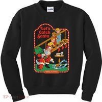Let's Catch Santa Holiday Archives Kids Sweatshirt thumb 0